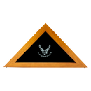 25"x13" U.S. Air Force Licensed Wooden Flag Case - Natural Finished