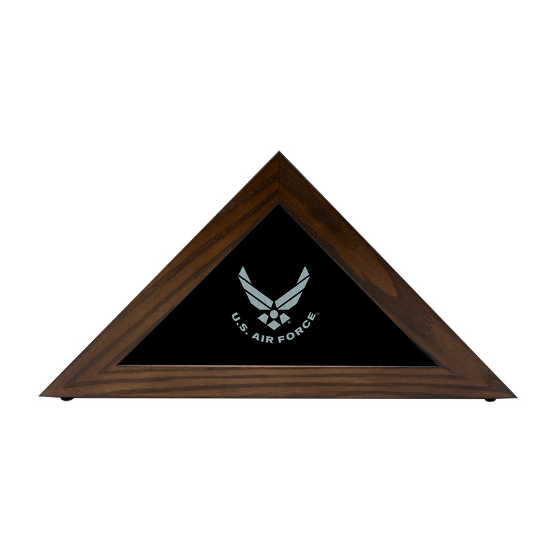 16"x8" U.S. Air Force Licensed Wooden Flag Case - Dark Finished