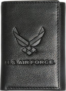 U.S. Air Force Licensed Genuine Black Leather Trifold Wallet