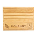 7"x9" U.S. Army Licensed Wooden Coin Holder - Natural Finish