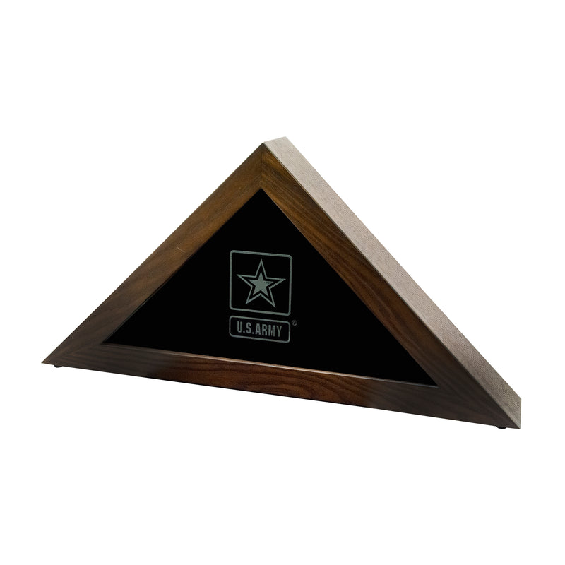 25"x13" U.S. Army Licensed Wooden Flag Case - Dark Finished