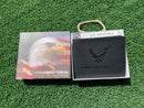 U.S. Air Force Classic Wallet Premium Black Leather Bifold with Separate ID Card Holder