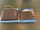 U.S. Air Force Classic Wallet Premium Brown Leather Bifold with Separate ID Card Holder