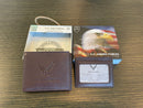 U.S. Air Force Classic Wallet Premium Brown Leather Bifold with Separate ID Card Holder