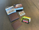 U.S. Air Force Classic Wallet Premium Brown Leather Bifold with Separate ID Card Holder