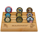 7"x9" U.S. Marine Licensed Wooden Coin Holder - Natural Finish