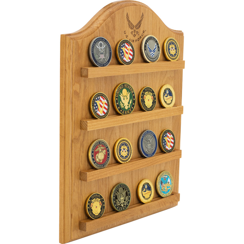11"x14" U.S. Air Force Licensed Wooden Wall Coin Holder - Natural Finish