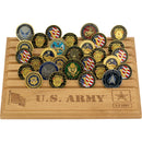 9"x12" U.S. Army Licensed Wooden Coin Holder - Natural Finish