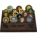 7"x9" U.S. Navy Licensed Wooden Coin Holder - Dark Finish
