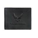 U.S. Air Force Classic Wallet Premium Black Leather Bifold with Separate ID Card Holder