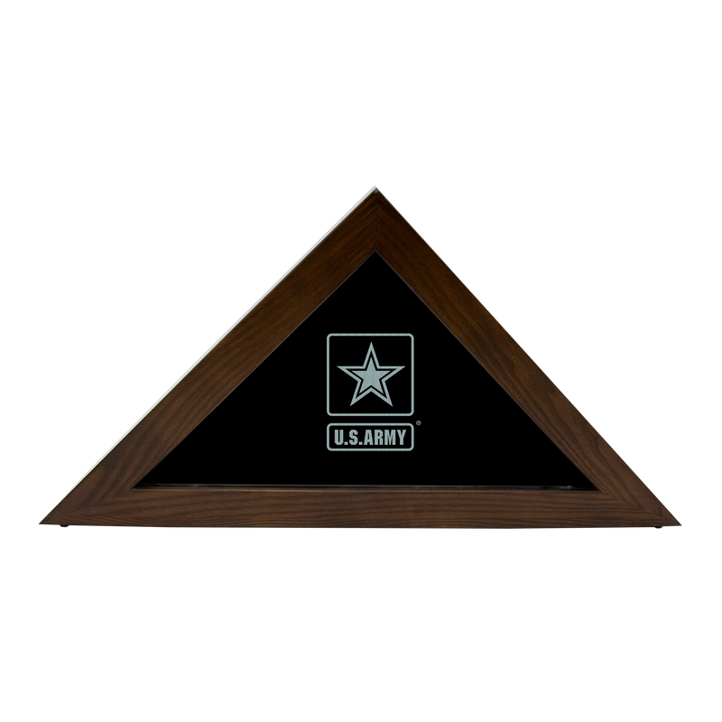 25"x13" U.S. Army Licensed Wooden Flag Case - Dark Finished