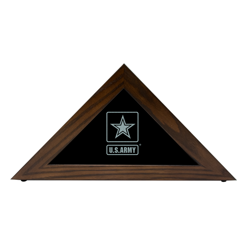 16"x8" U.S. Army Licensed Wooden Flag Case - Dark Finished
