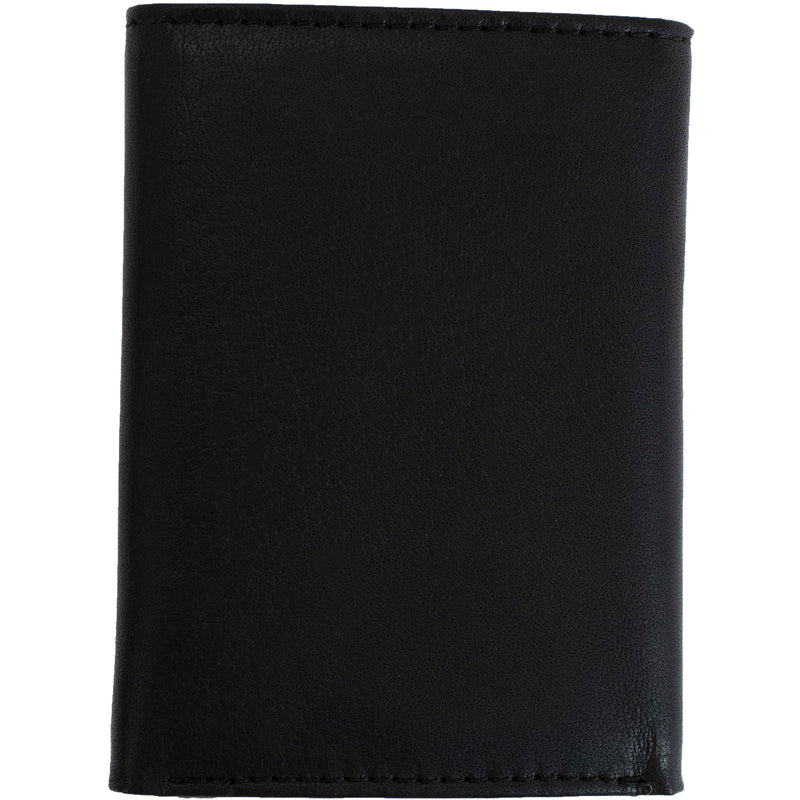 U.S. Air Force Licensed Genuine Black Leather Trifold Wallet with Medallion