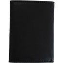 U.S. Navy Licensed Genuine Black Leather Trifold Wallet with Medallion