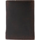 U.S. Army Licensed Genuine Brown Leather Trifold Wallet with Medallion