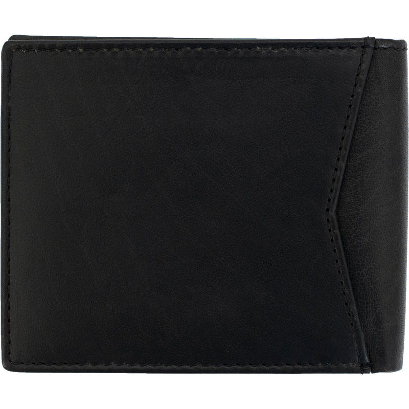 U.S. Army Licensed Genuine Black Leather Bifold Wallet with Medallion