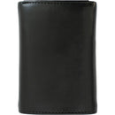 U.S. Marine Licensed Genuine Black Leather Trifold Wallet with Medallion