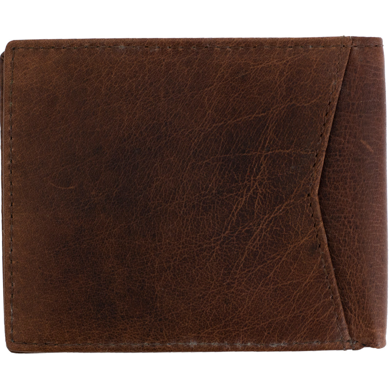 U.S. Army Licensed Genuine Brown Leather Bifold Wallet with Medallion