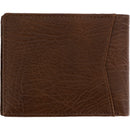 U.S. Marine Licensed Genuine Brown Leather Bifold Wallet with Medallion
