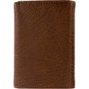 U.S. Marine Licensed Genuine Brown Leather Trifold Wallet with Medallion