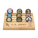 7"x9" U.S. Army Licensed Wooden Coin Holder - Natural Finish