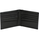 U.S. Marine Licensed Genuine Black Leather Bifold Wallet with Medallion