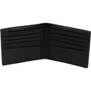 U.S. Navy Licensed Genuine Black Leather Bifold Wallet with Medallion