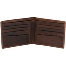 U.S. Air Force Licensed Genuine Brown Leather Bifold Wallet with Medallion