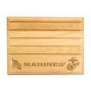 7"x9" U.S. Marine Licensed Wooden Coin Holder - Natural Finish