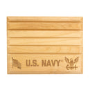 7"x9" U.S. Navy Licensed Wooden Coin Holder - Natural Finish